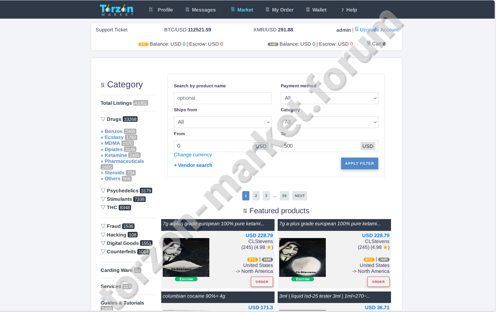 Torzon darknet market product listings